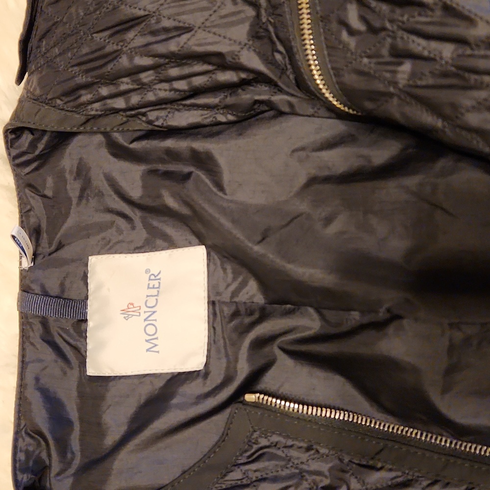 Moncler Women's Lightweight Black Nylon Jacket Size 3 - Picture 8 of 16